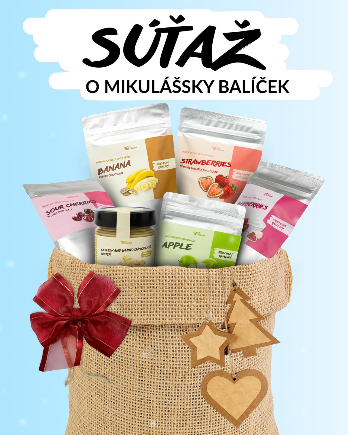 🎅SÚŤAŽ O MIKULÁŠSKY BALÍČEK FITSTREAM V HODNOTE 50€!💚
🎁 BALÍČEK OBSAHUJE:
🍏 1x Jablká lyofilizované 20g
🥜 1x Maslo z kešu a bielou čokoládou 200g
🍓 1x Maliny v jogurte 100g
🍌 1x Banán v mliečnej čokoláde 100g
🍒 1x Višne v horkej čokoláde 100g
📌 AKO SA ZAPOJIŤ?
1️⃣ Sleduj @fitstream_eu
2️⃣V komentári označ svojho kamoša alebo kamošku,
ak vyhráš ty, mikulášsky balíček dostane aj on/ona! (čím viac kamarátov označíš tým zvyšuješ šancu na výhru)
✨BONUS (nepovinné): Zdieľaj tento príspevok vo svojom príbehu a tvoj komentár sa ráta dvojnásobne
🗓️Výhercu žrebujeme: v stredu 26. novembra 2025 priamo na našom instagramovom profile.
Veľa šťastia! 🍀
#fitstream #zdraviechutidobre