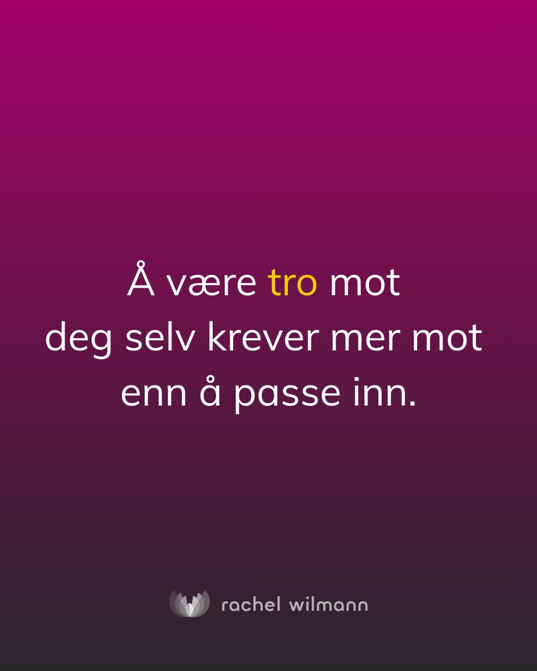 Legg igjen en 💪🏼 hvis du velger mot fremfor tilpasning!