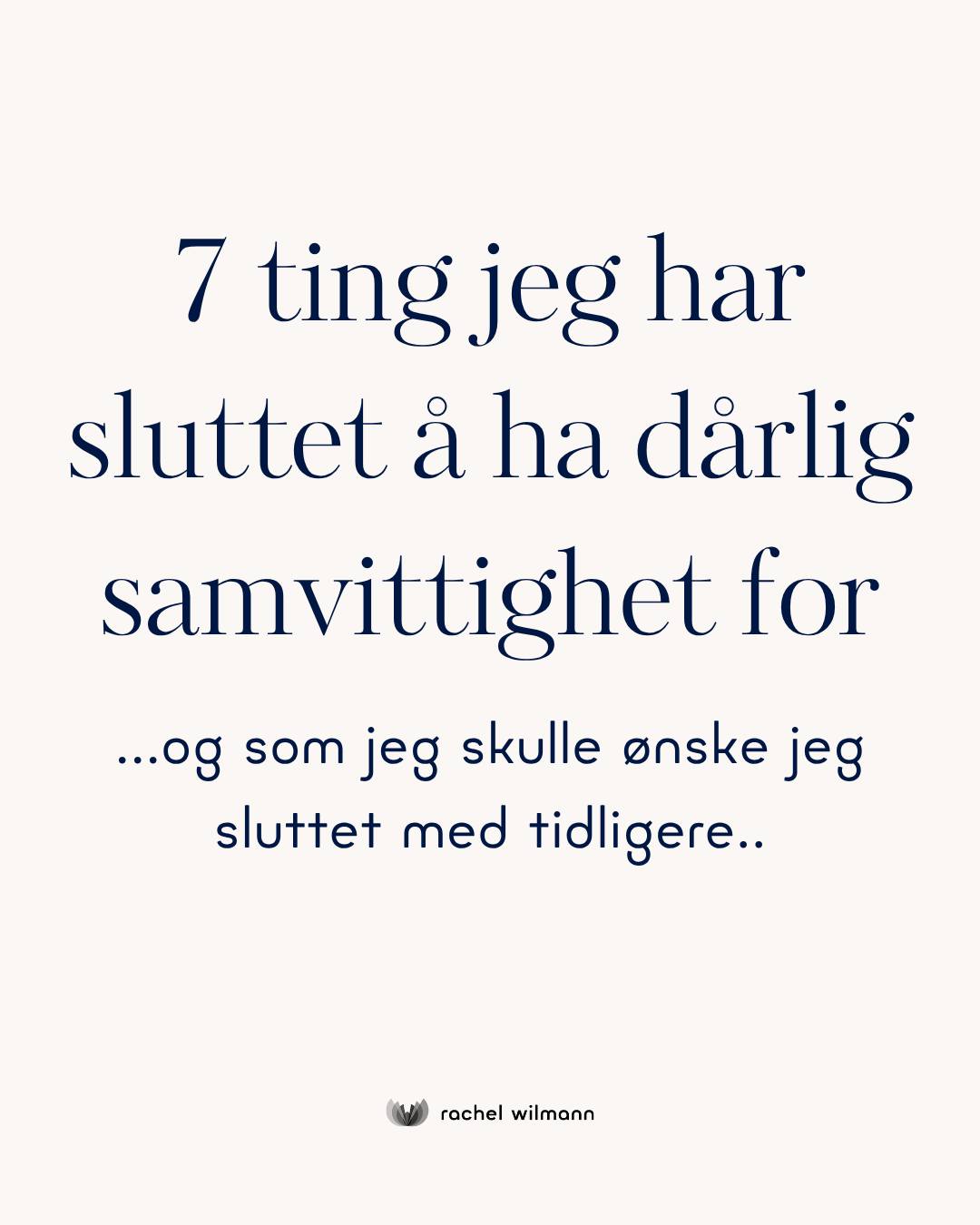 Jeg har brukt alt for mye tid på å være flink, tilgjengelig og redd for å skuffe andre.. Og hva har det ført til? Jo, at jeg bli sliten, utbrent og at jeg gjør ting andre vil (i stedet for deg jeg vil)...
Derfor, så øver jeg mye mer på å spørre meg selv:
Hva vil JEG?
Anbefales.. Big time. ❤️