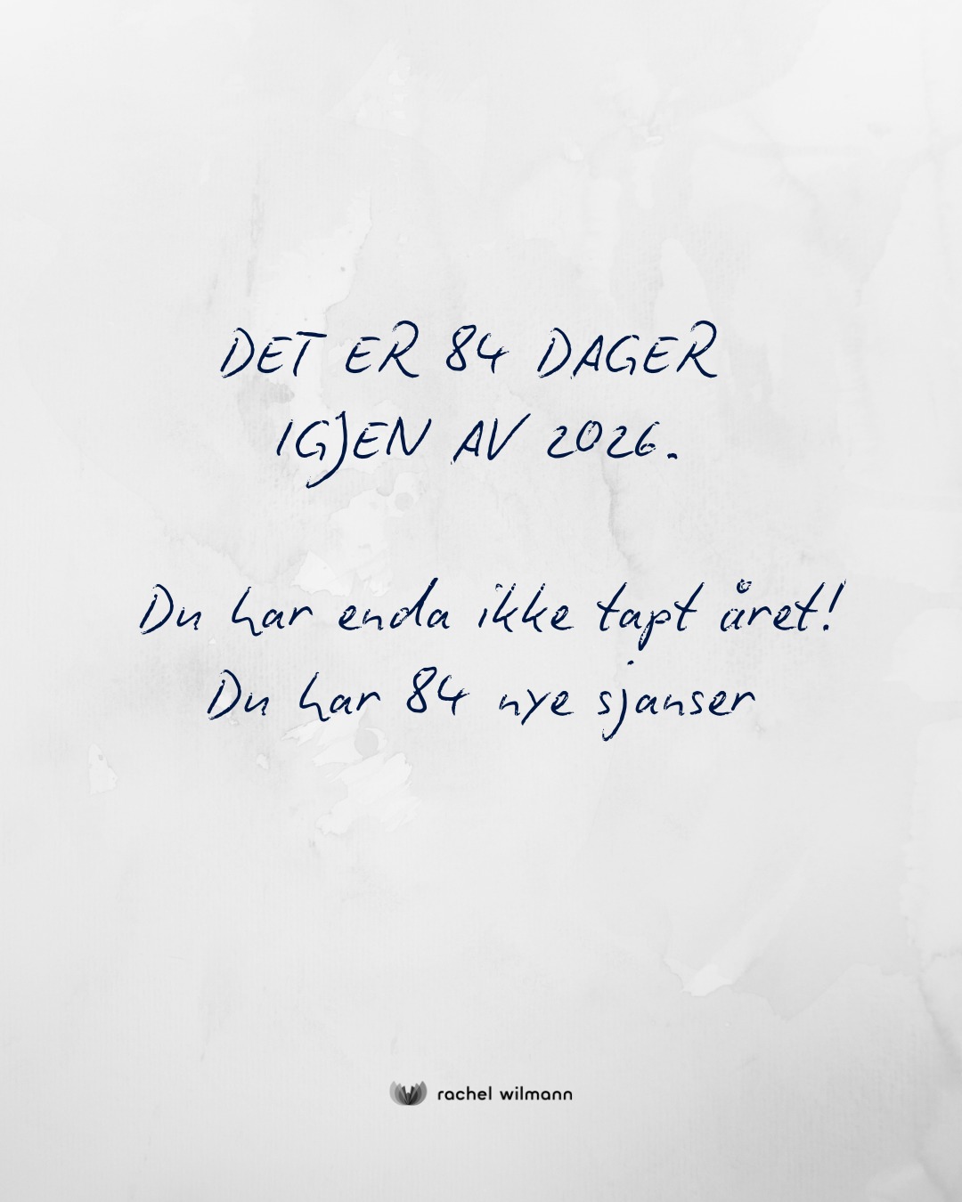 84 dager. 84 nye sjanser ✨
Hvilken trenger du mest resten av året, 2, 3 eller 4? Skriv tallet i kommentarfeltet 👇