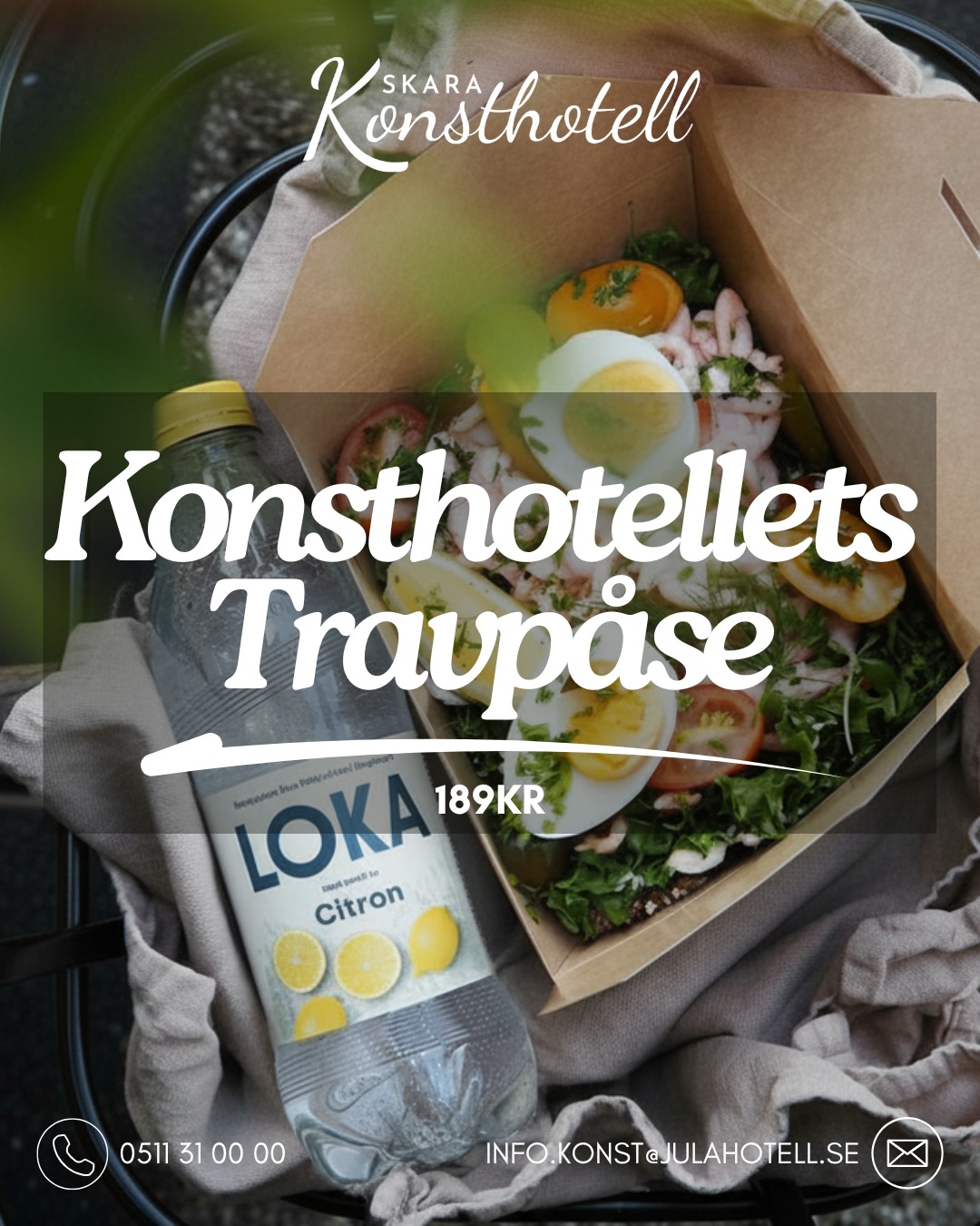 🏇 Travveckan närmar sig med stormsteg! 🏇
Gör det enkelt för dig och förbeställ en travpåse – perfekt att ta med på cykeln ut till travbanan! 🚲☀️
Endast 189 kr/ påse
I travpåsen ingår:
🥗 Caesarsallad – välj mellan kyckling, räkor eller halloumi
eller
🦐 Vår populära räksmörgås
Dessutom får du:
🌭 Ölkorv eller chips
🍋 En iskall LOKA
Förbeställ senast 15/7 och hämta upp från kl. 10:30 den 18/7 innan du trampar iväg mot travet!
📧 info.konst@julahotell.se
📞 0511 31 00 00
Vi ses under travveckan! 🐎✨