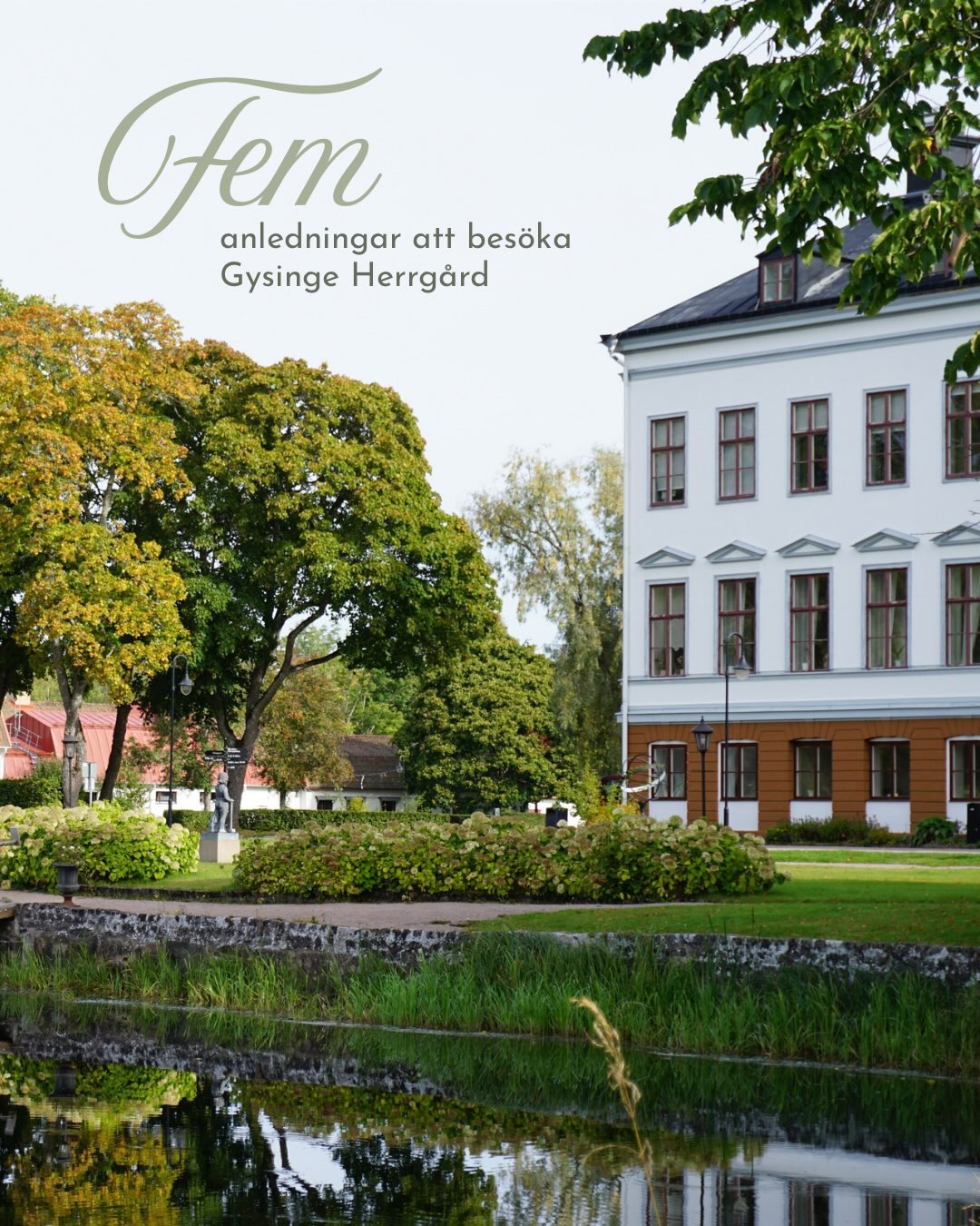 Fem anledningar att besöka Gysinge Herrgård 🤍
En plats där historien möter naturen, med Dalälven precis utanför dörren och där god mat, rofyllda rum och ett varmt bemötande skapar en vistelse att längta tillbaka till. En plats för det som känns på riktigt.
Boka din vistelse redan idag. Spana in våra olika boendepaket på hemsidan, via länk i bio.
Välkommen till oss!